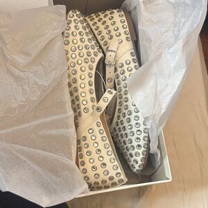 a new day Cream Studded Flats